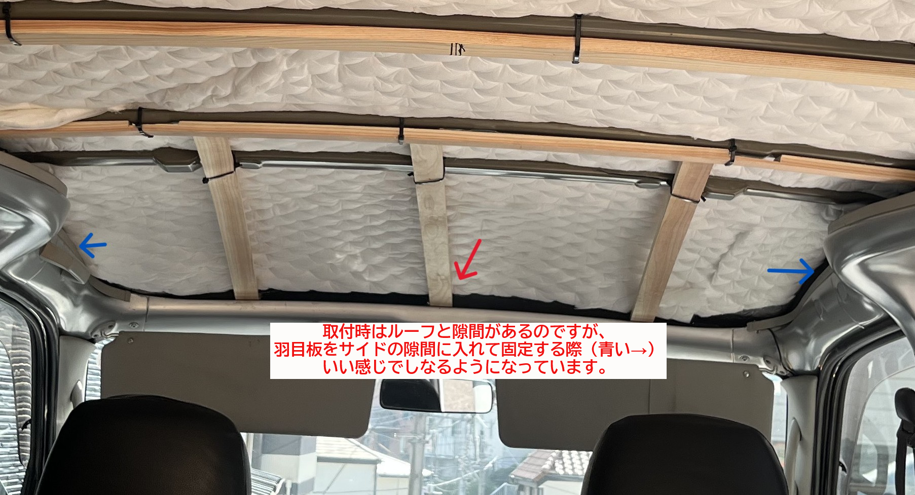 フロントのウッドパネル土台取付方法